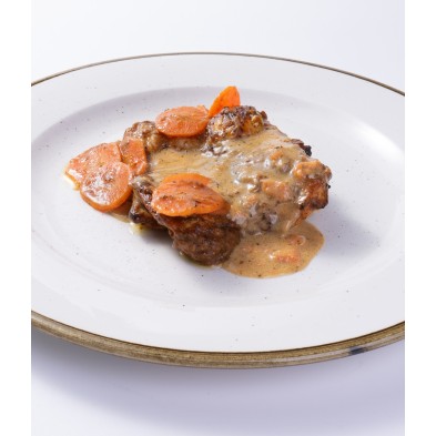 Churrasco de pollo al limón con zanahorias asadas