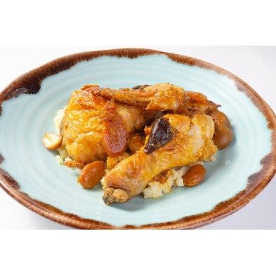 Pollo guisado al estilo marroquí con cuscús receta casera - Qchara