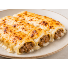 Canelones de carne y champiñones