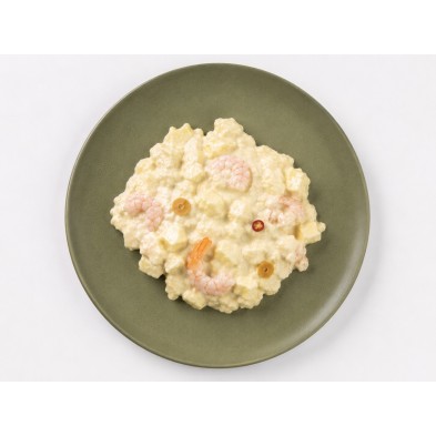 Ensaladilla de gambas al ajillo receta casera - Qchara