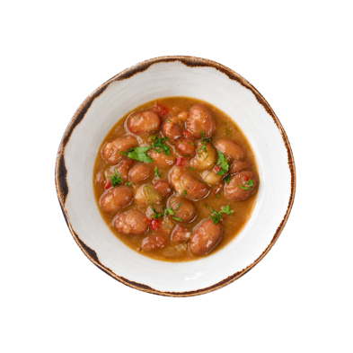 Alubias pintas con verduras