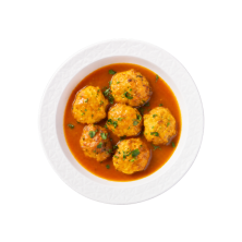 Albóndigas de merluza y gambas en salsa marinera receta casera - Qchara