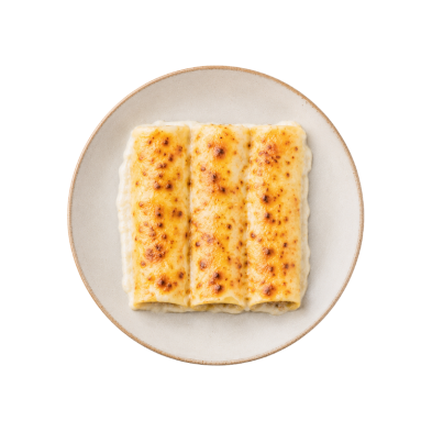 Canelones de carne y champiñones