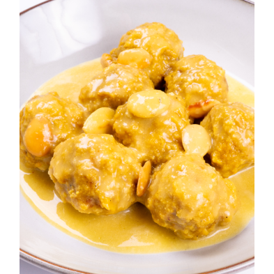 Albóndigas en salsa de almendras y azafrán receta casera - Qchara