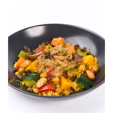 Tajín de verduras con aromas del Magreb y cuscús