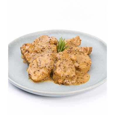 Solomillo de cerdo a la mostaza