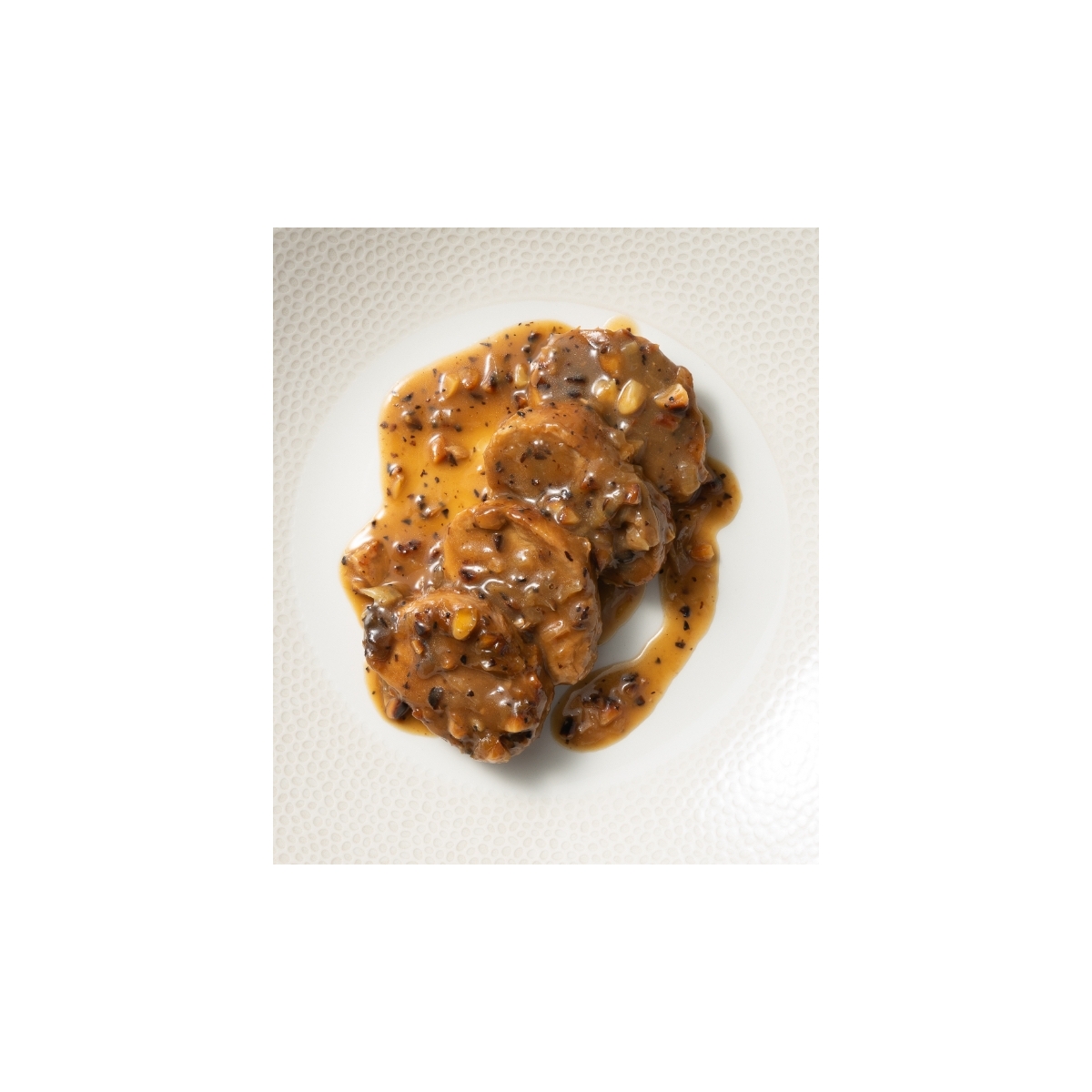 Solomillo de cerdo al PX con almendras