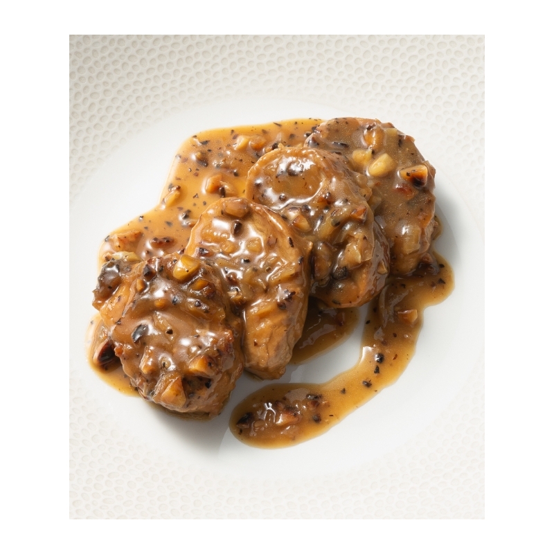 Solomillo de cerdo al PX con almendras