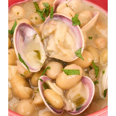 Alubias 'Pochas' con almejas