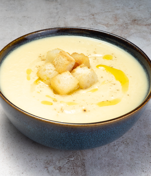 Vichyssoise de puerros y manzana