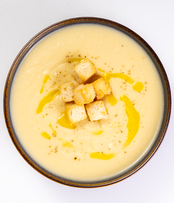 Vichyssoise de puerros y manzana