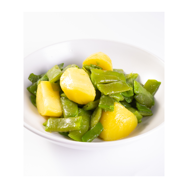 Judías verdes aliñadas con patatas